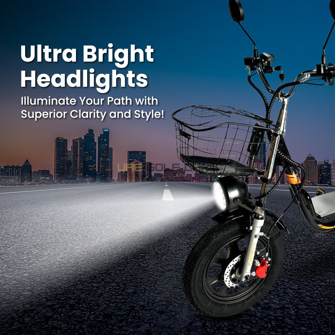 Electric scooter 60V 21Ah, 55 km/h, 80 km range, 200 kg load, basket and seat - Electric Bikes - Photo 9 | UAE Golf Cart