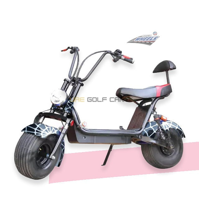 Electric Scooter Medium Fat Tire with Removable 48V 12Ah Battery 1000W Motor 30 km/h Speed - Electric Motorbikes & Mopeds | UAE Golf Cart
