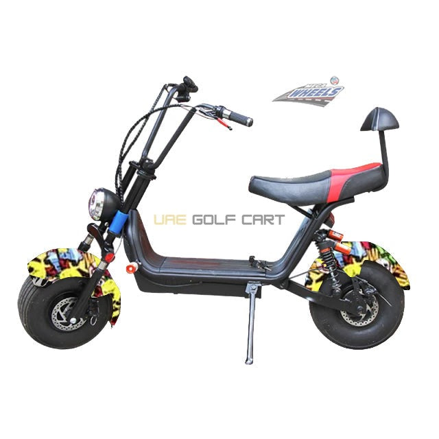 Electric Scooter Medium Fat Tire with Removable 48V 12Ah Battery 1000W Motor 30 km/h Speed - Electric Motorbikes & Mopeds - Photo 11 | UAE Golf Cart