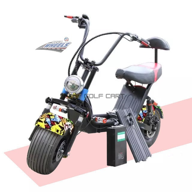 Electric Scooter Medium Fat Tire with Removable 48V 12Ah Battery 1000W Motor 30 km/h Speed - Electric Motorbikes & Mopeds - Photo 22 | UAE Golf Cart