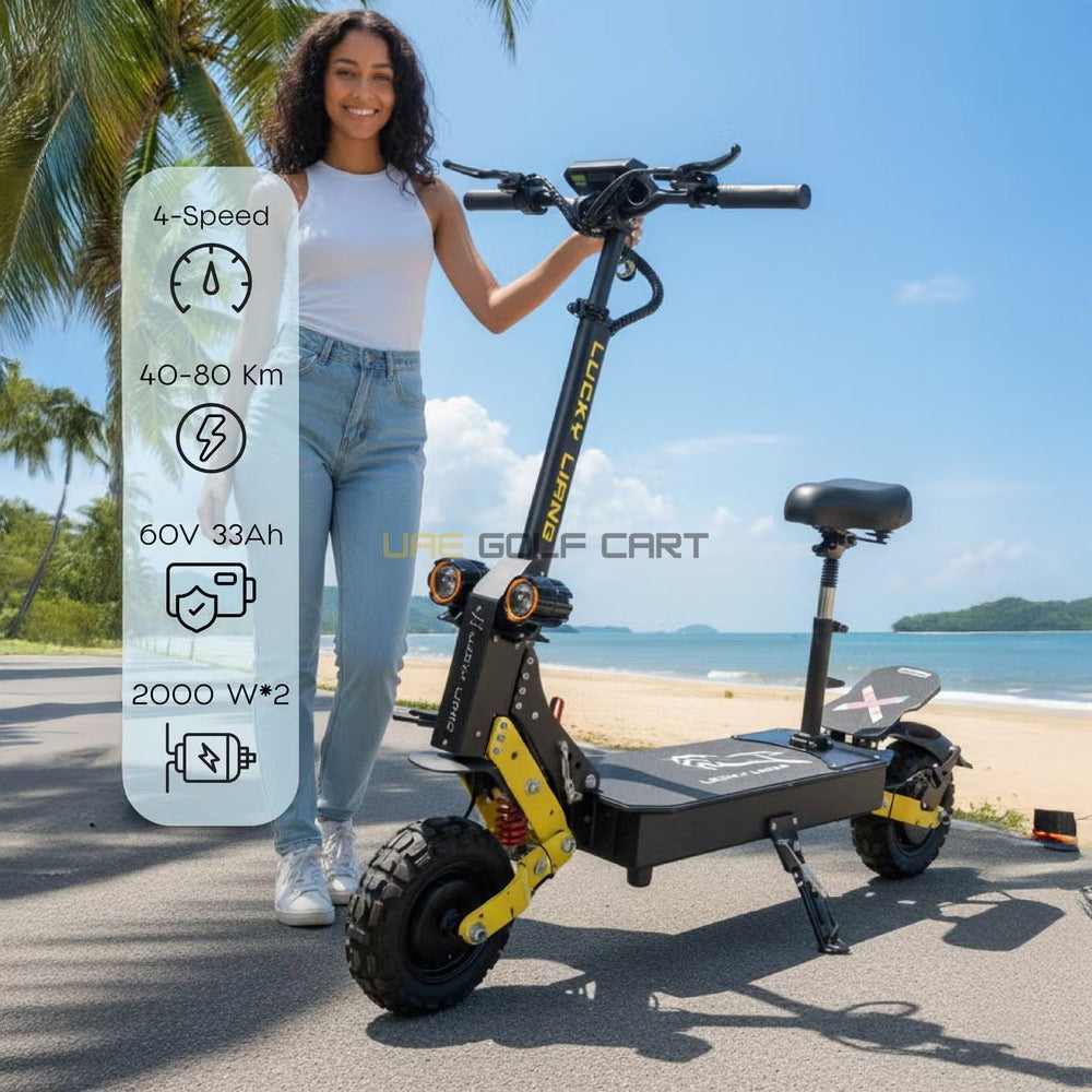 Electric Scooter Night Fury Plus 60V 33Ah Dual Motor 2000W x2 Speed 85 km/h Long Mileage - Foldable Electric Scooters - Photo 14 | UAE Golf Cart