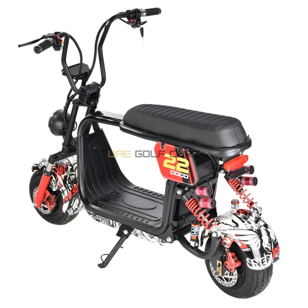 Fat Tire 48V 12Ah Electric Scooter with 1000W Motor and Dual Battery - Electric Motorbikes & Mopeds | UAE Golf Cart