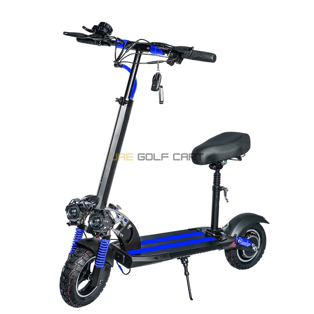 Foldable 48V 1200W LED Electric Scooter with Seat, 10Ah Battery, 65 km/h Max Speed, Double Disc Brakes - Foldable Electric Scooters - Photo 14 | UAE Golf Cart