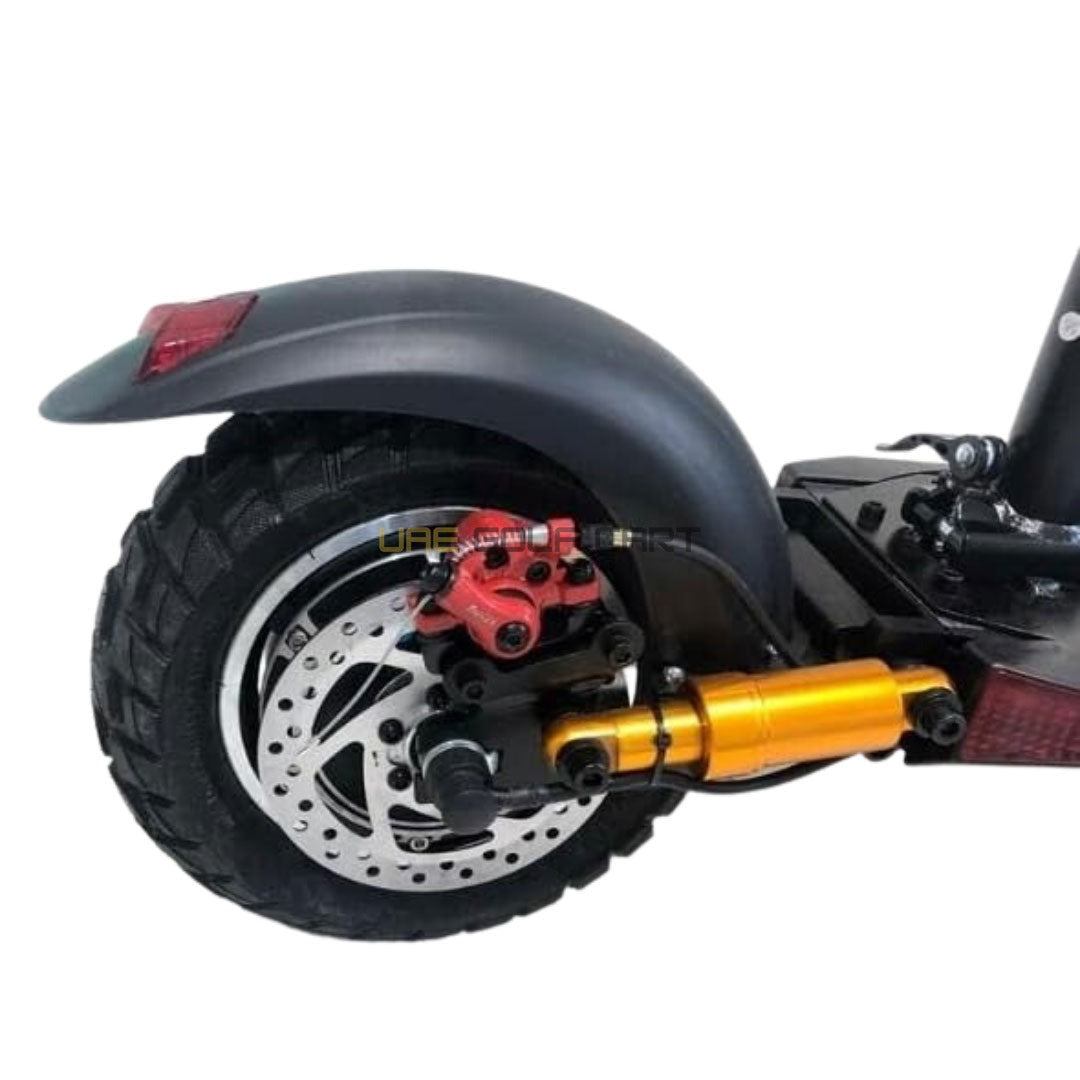 Foldable 48V 1200W LED Electric Scooter with Seat, 10Ah Battery, 65 km/h Max Speed, Double Disc Brakes - Foldable Electric Scooters - Close Up | UAE Golf Cart