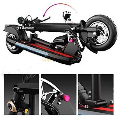 Foldable 48V 1200W LED Electric Scooter with Seat, 10Ah Battery, 65 km/h Max Speed, Double Disc Brakes - Foldable Electric Scooters - Photo 25 | UAE Golf Cart
