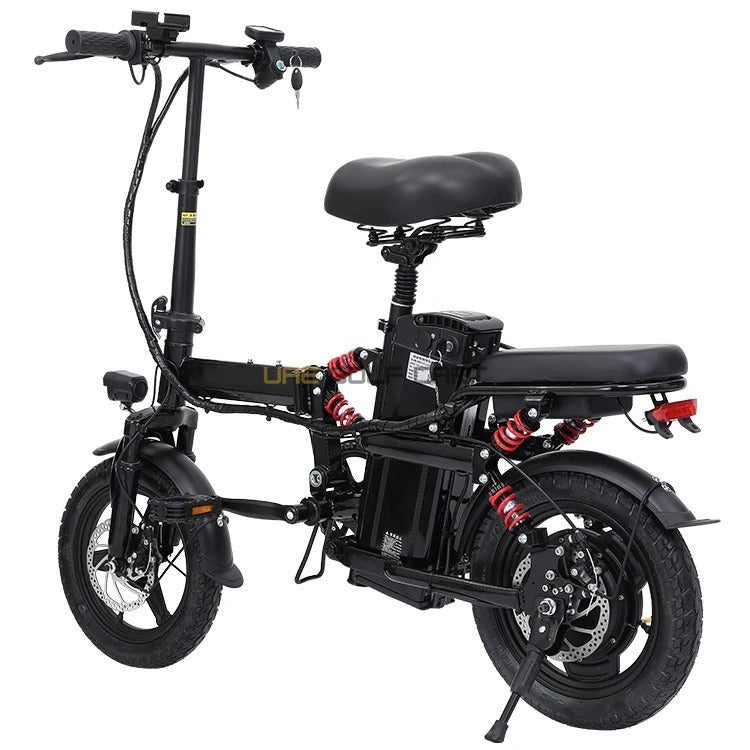 Foldable Electric Bike 2 Seater 48V 350W with Pedal Assist, 14-inch Wheels, Removable Battery, 40 km Range, 120 kg Load - Electric Bikes | UAE Golf Cart
