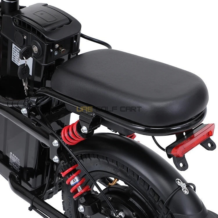 Foldable Electric Bike 2 Seater 48V 350W with Pedal Assist, 14-inch Wheels, Removable Battery, 40 km Range, 120 kg Load - Electric Bikes - Photo 9 | UAE Golf Cart