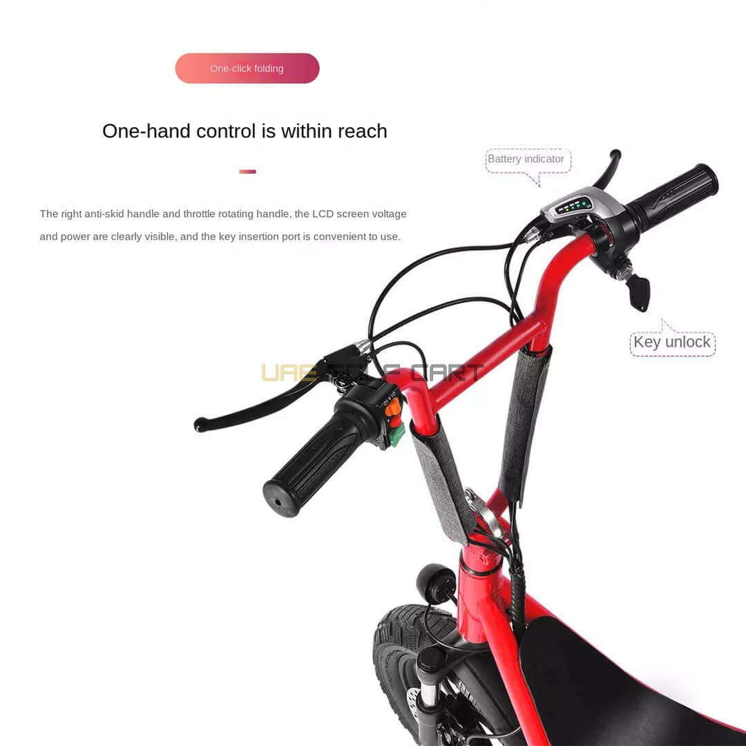Foldable Electric Bike 350W Brushless Motor 25 km/h Top Speed 15 Mile Range 100 kg Load Capacity 34.5 lbs Weight - Electric Grocery Bike - Photo 10 | UAE Golf Cart