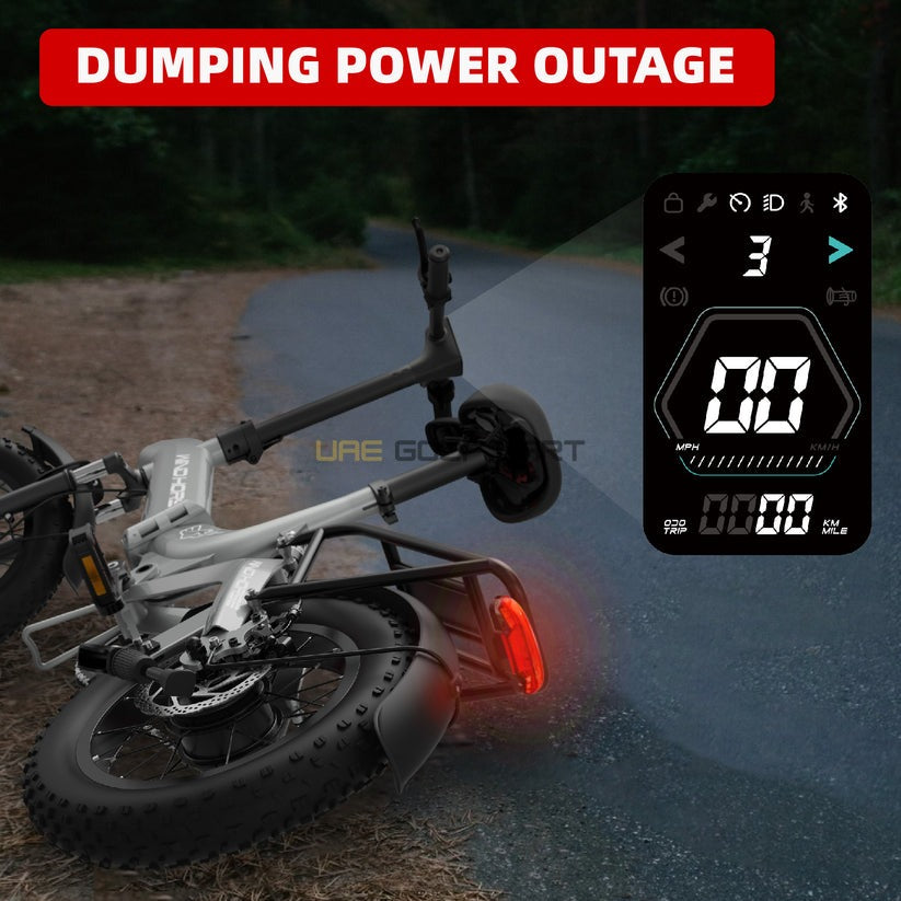 Foldable Electric Bike W1 350W Motor 36V 10Ah Battery 20 MPH Top Speed 16" Fat Tires Aluminum Frame 52.9 lbs - Electric Bikes - Photo 9 | UAE Golf Cart