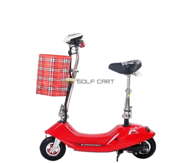 Foldable Electric Scooter 24V 250W Seat Rubber Tyres Basket 75kg Load - Foldable Electric Scooters | UAE Golf Cart