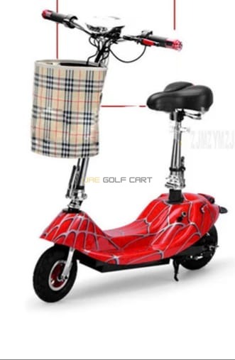 Foldable Electric Scooter 24V 250W Seat Rubber Tyres Basket 75kg Load - Foldable Electric Scooters - Photo 12 | UAE Golf Cart