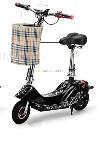 Foldable Electric Scooter 24V 250W Seat Rubber Tyres Basket 75kg Load - Foldable Electric Scooters - Photo 13 | UAE Golf Cart