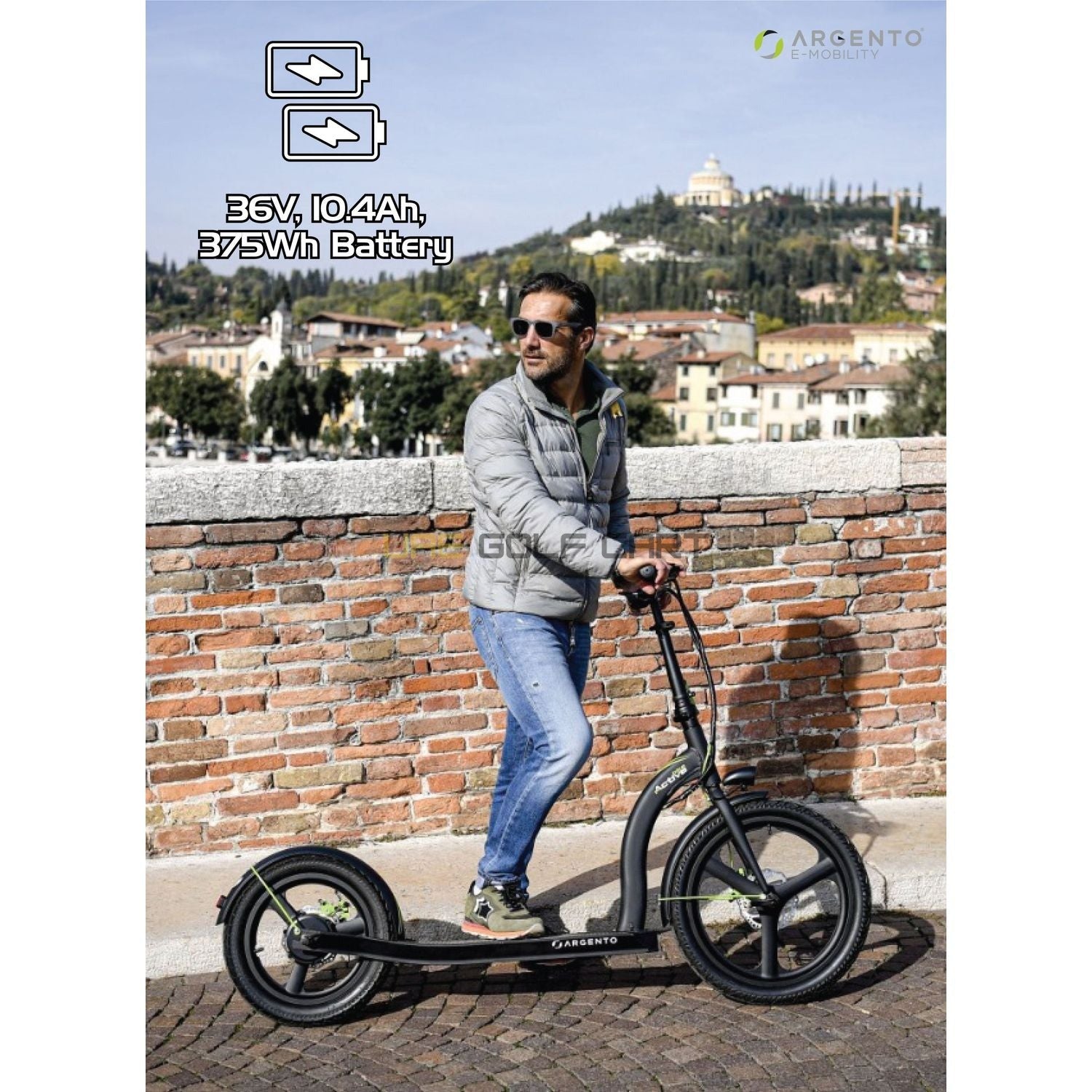Buy Foldable Electric Scooter 350W Motor 25km/h Top Speed 35km Range 20in Front Wheel 16in Rear Wheel - Foldable Electric Scooters at UAE Golf Cart