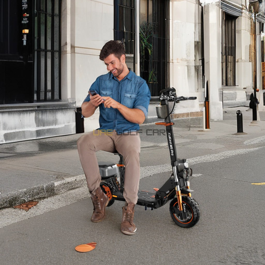 Foldable Electric Scooter 48V 1600W with 11‑inch Off‑Road Tires, Removable Seat, 45 km/h Top Speed, 120 kg Load - Foldable Electric Scooters | UAE Golf Cart