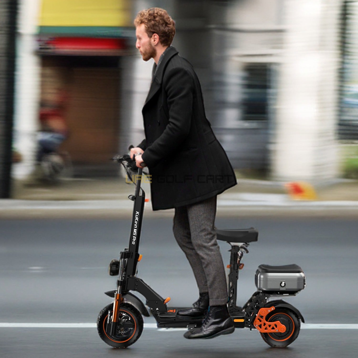 Buy Foldable Electric Scooter 48V 1600W with 11‑inch Off‑Road Tires, Removable Seat, 45 km/h Top Speed, 120 kg Load - Foldable Electric Scooters at UAE Golf Cart