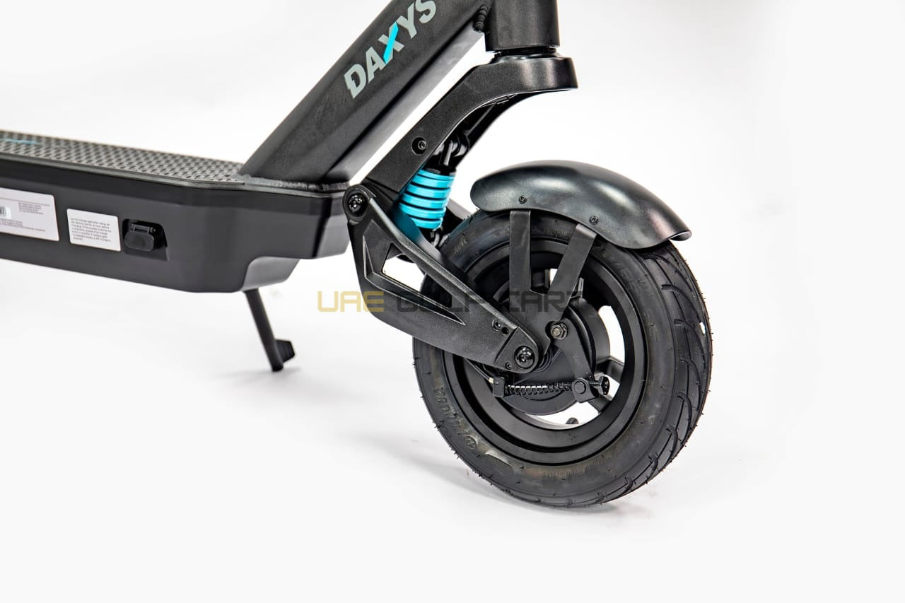Foldable Electric Scooter 48V 500W with 10 Inch Tires and Dual Suspension - Foldable Electric Scooters - Close Up | UAE Golf Cart