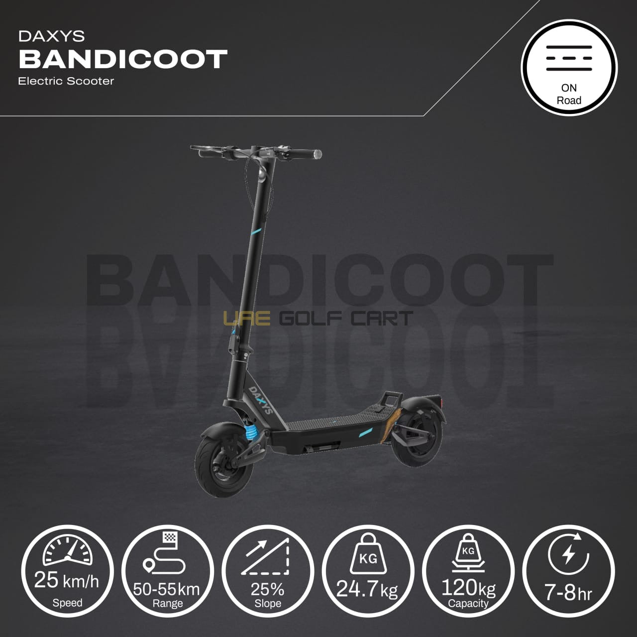 Foldable Electric Scooter 48V 500W with 10 Inch Tires and Dual Suspension - Foldable Electric Scooters - Photo 5 | UAE Golf Cart