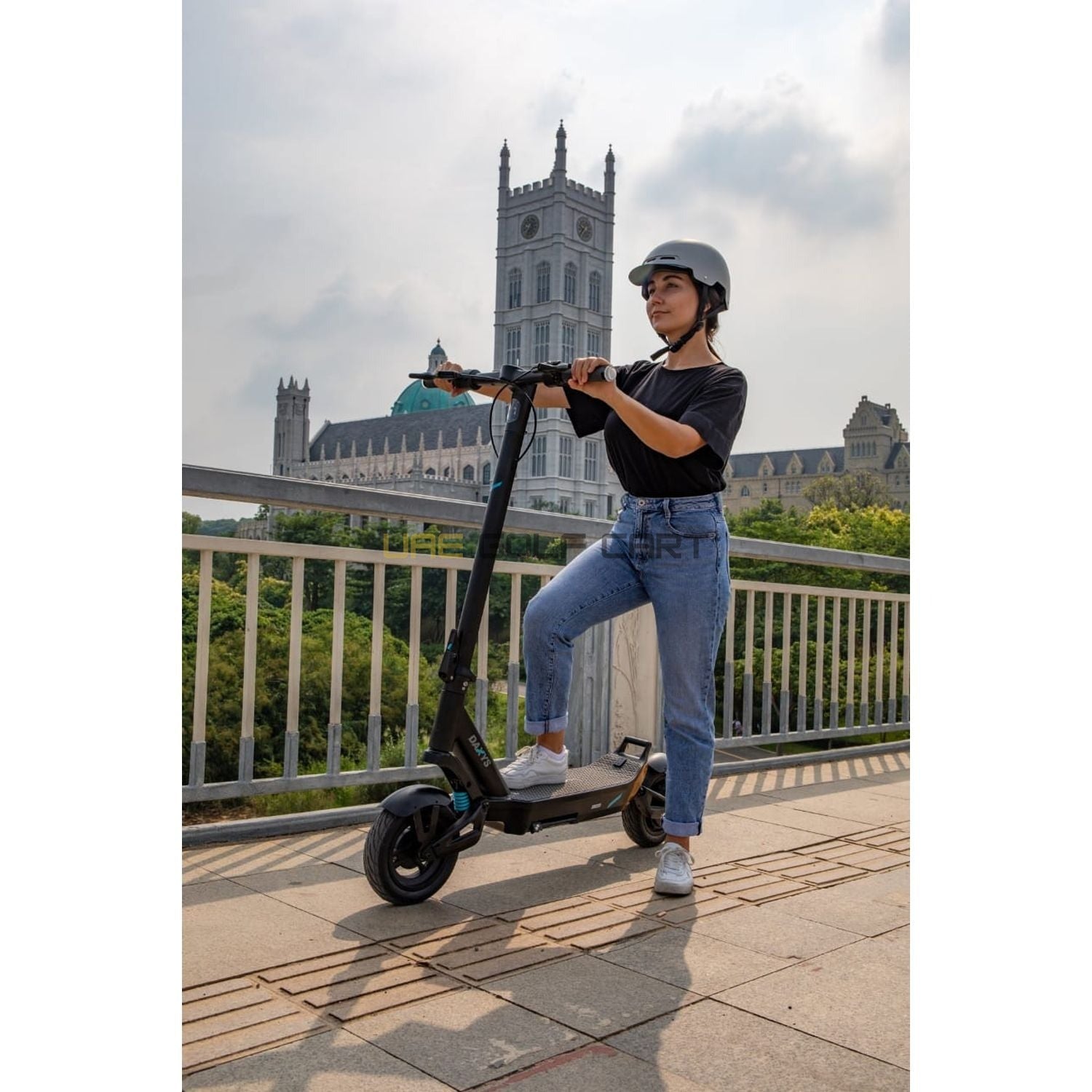 Buy Foldable Electric Scooter 48V 500W with 10 Inch Tires and Dual Suspension - Foldable Electric Scooters at UAE Golf Cart