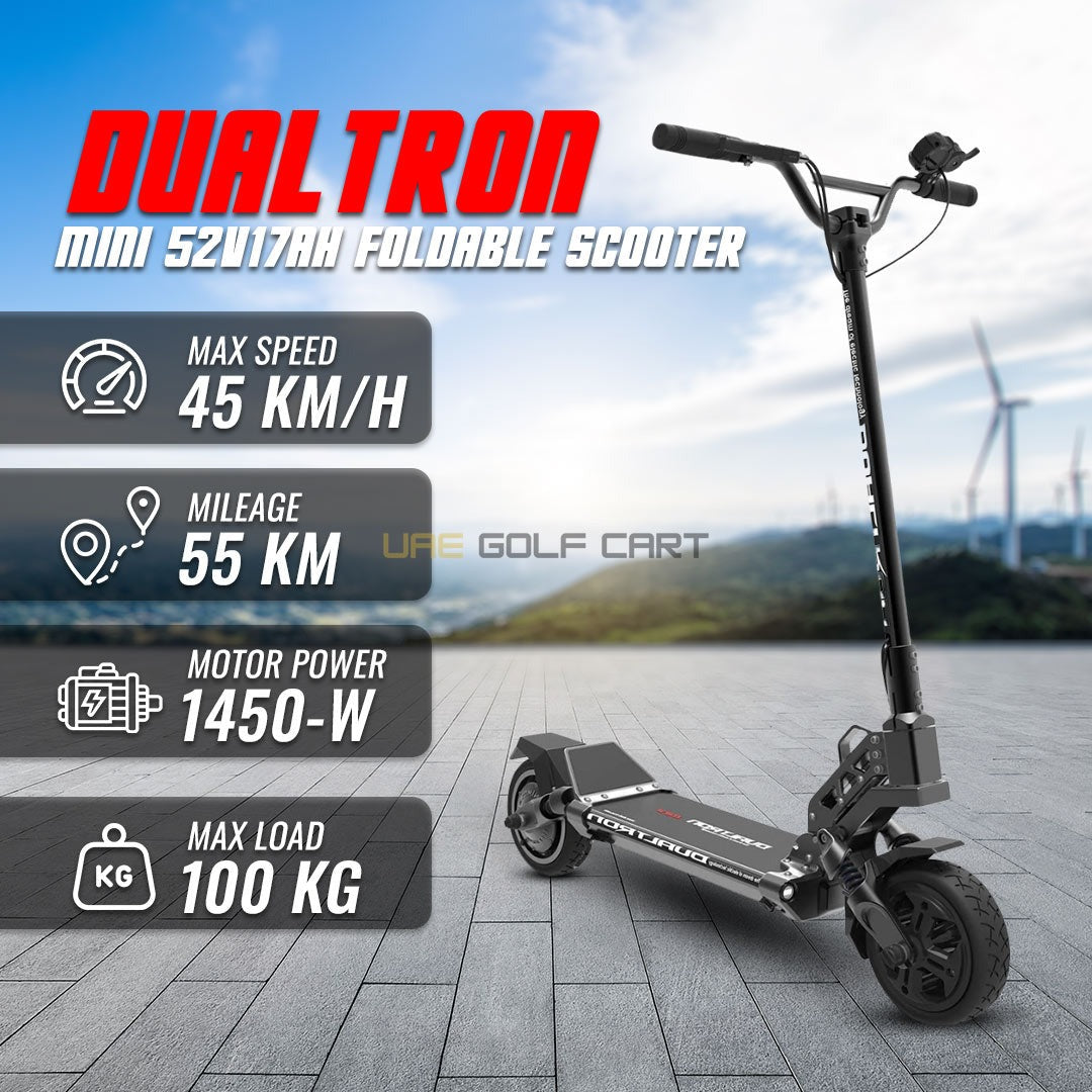 Foldable Electric Scooter 52V 17Ah 45 km/h Max Speed 8.5" Tires 22kg Weight - Foldable Electric Scooters - Photo 6 | UAE Golf Cart
