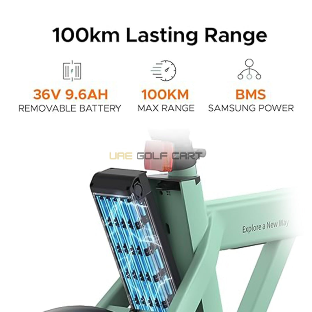 Folding Electric Bike with Torque Sensor, Belt Drive, 250W Motor, 36V 9.6Ah Battery, 100 km Range, 18.5 kg, 120 kg Payload - Electric Bikes - Photo 18 | UAE Golf Cart