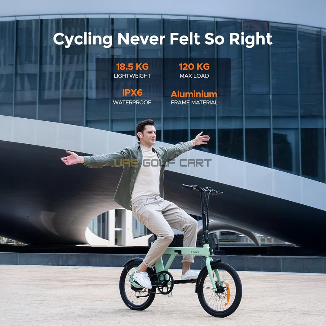 Folding Electric Bike with Torque Sensor, Belt Drive, 250W Motor, 36V 9.6Ah Battery, 100 km Range, 18.5 kg, 120 kg Payload - Electric Bikes - Photo 19 | UAE Golf Cart