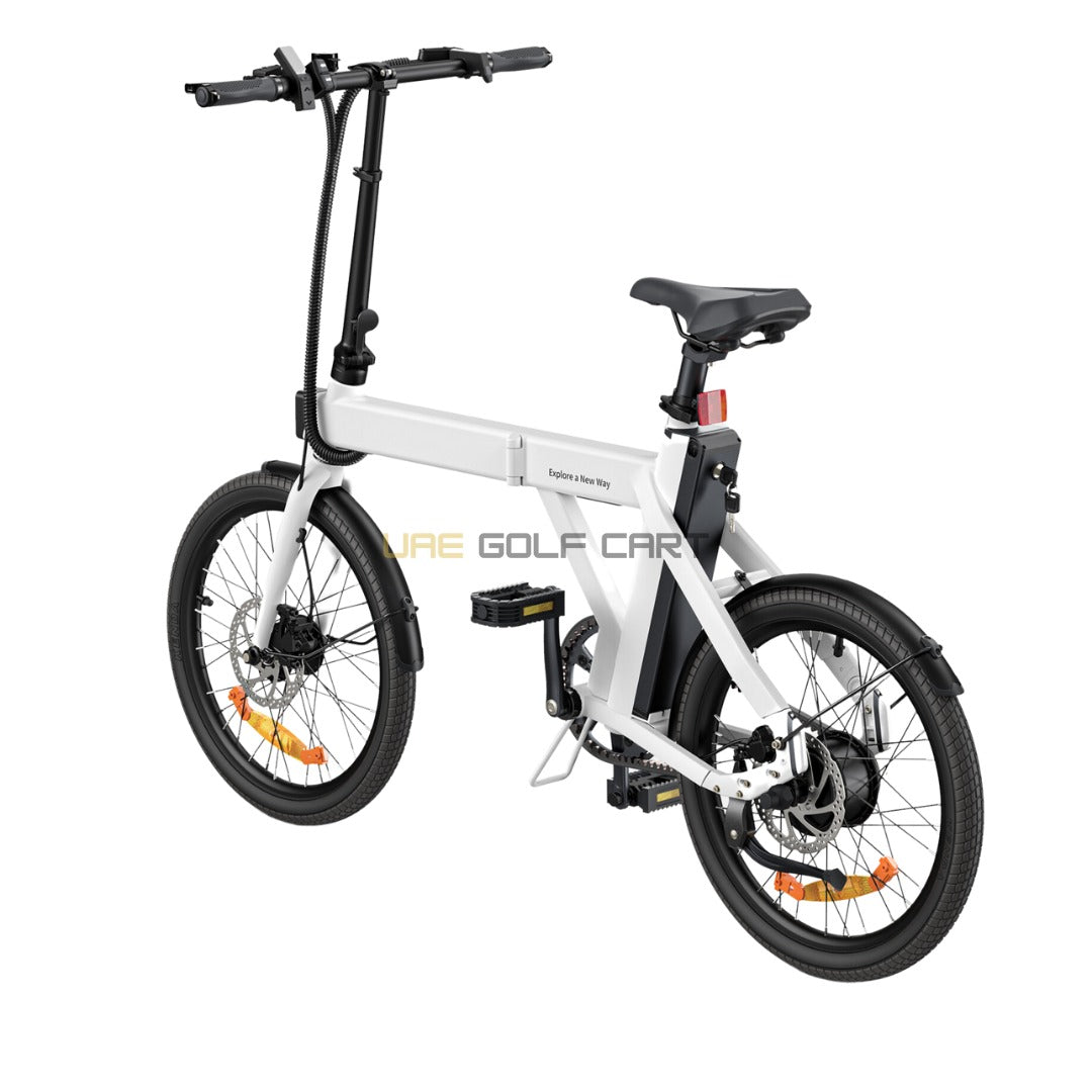 Folding Electric Bike with Torque Sensor, Belt Drive, 250W Motor, 36V 9.6Ah Battery, 100 km Range, 18.5 kg, 120 kg Payload - Electric Bikes - Close Up | UAE Golf Cart