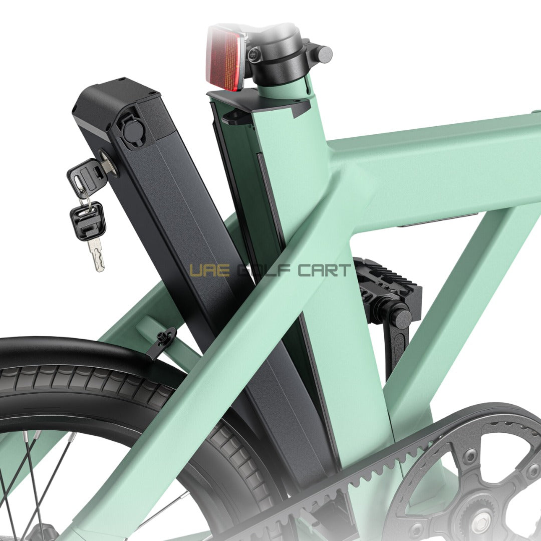 Folding Electric Bike with Torque Sensor, Belt Drive, 250W Motor, 36V 9.6Ah Battery, 100 km Range, 18.5 kg, 120 kg Payload - Electric Bikes - Photo 10 | UAE Golf Cart
