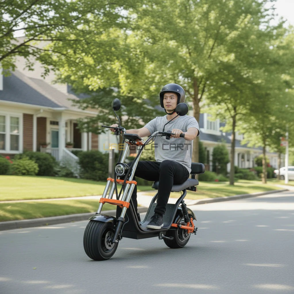 Buy Harley Fat Tyre Electric Scooter C2 1200W Hydraulic Brake 48V 15.6Ah 50 km/h - Electric Motorbikes & Mopeds at UAE Golf Cart