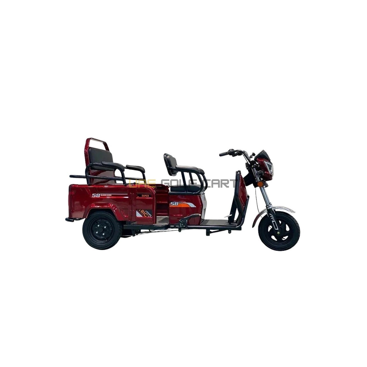 Hybrid Electric Tricycle UAE Golf Cart 48V 800W 400kg 4 Seats Cargo Passenger Open Body EEC GCC UAE - Cargo Bikes - Close Up | UAE Golf Cart