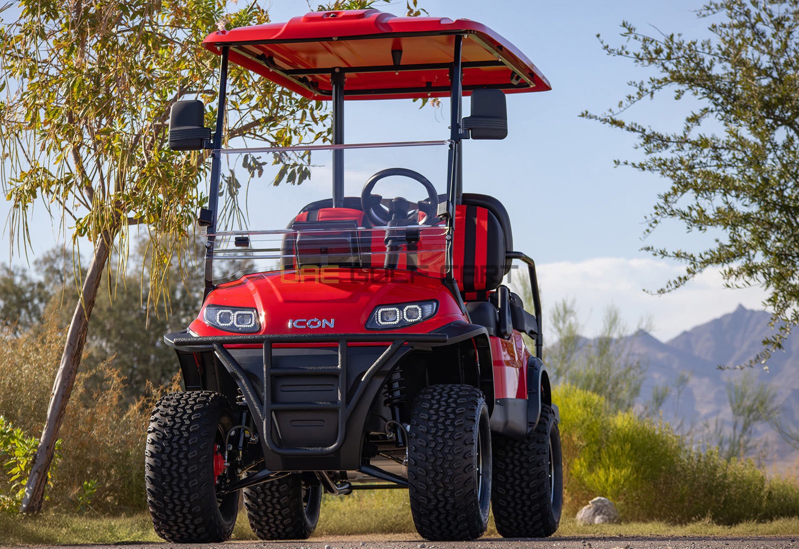 Lifted 4 Seater Off Road Golf Cart with Lithium Battery and Built In Cooler - Normal Golf Carts - 2+2 Seater | UAE Golf Cart