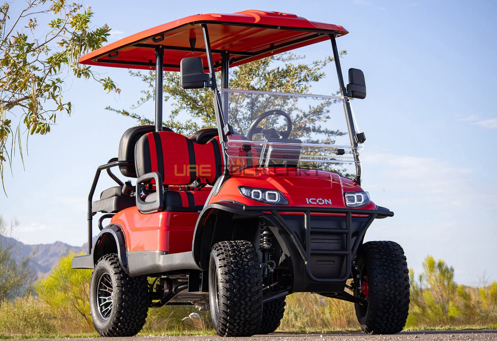 Buy Lifted 4 Seater Off Road Golf Cart with Lithium Battery and Built In Cooler - Normal Golf Carts - 2+2 Seater at UAE Golf Cart