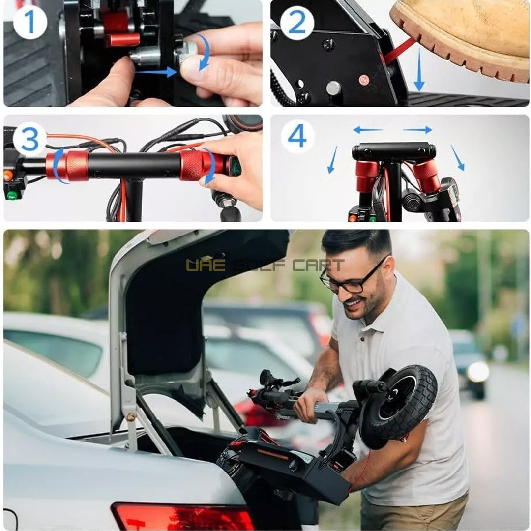 Long Range 70 km Foldable Electric Scooter for Adults 48V 600W - Foldable Electric Scooters - Photo 12 | UAE Golf Cart