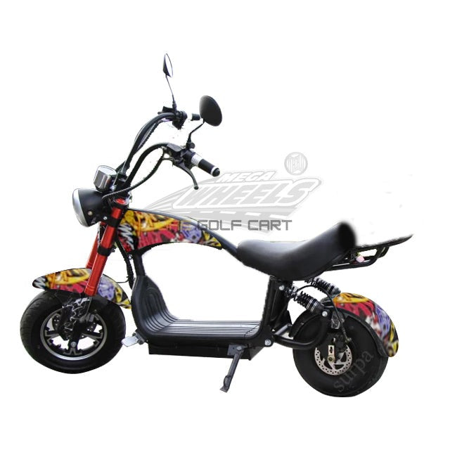 Mini Coco City Chopper 48V 1000W Electric Scooter with Seat, Fat Tires, 30 MPH, 150kg Load, 35km Range - Electric Motorbikes & Mopeds - Photo 5 | UAE Golf Cart