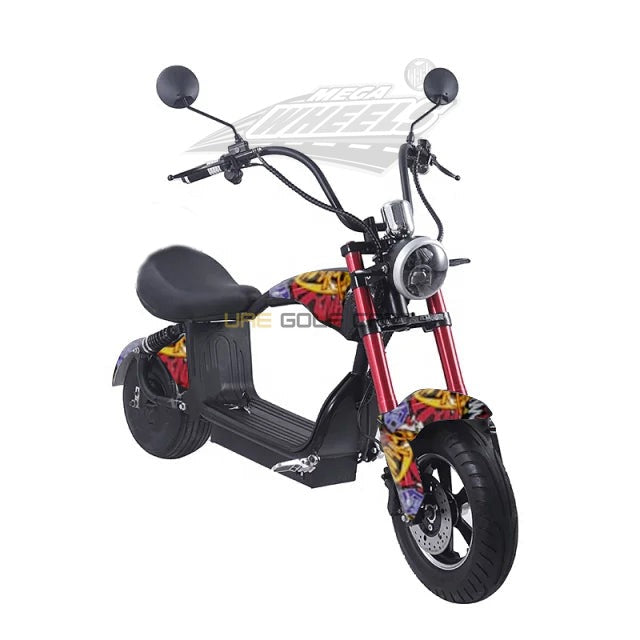 Mini Coco City Chopper 48V 1000W Electric Scooter with Seat, Fat Tires, 30 MPH, 150kg Load, 35km Range - Electric Motorbikes & Mopeds - Photo 6 | UAE Golf Cart