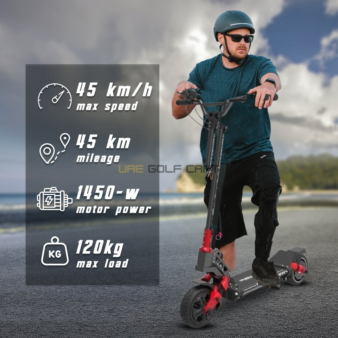 Mini Foldable Electric Scooter 52V 13Ah 1450W Motor 45km/h Max Speed 21kg Weight - Foldable Electric Scooters - Photo 4 | UAE Golf Cart
