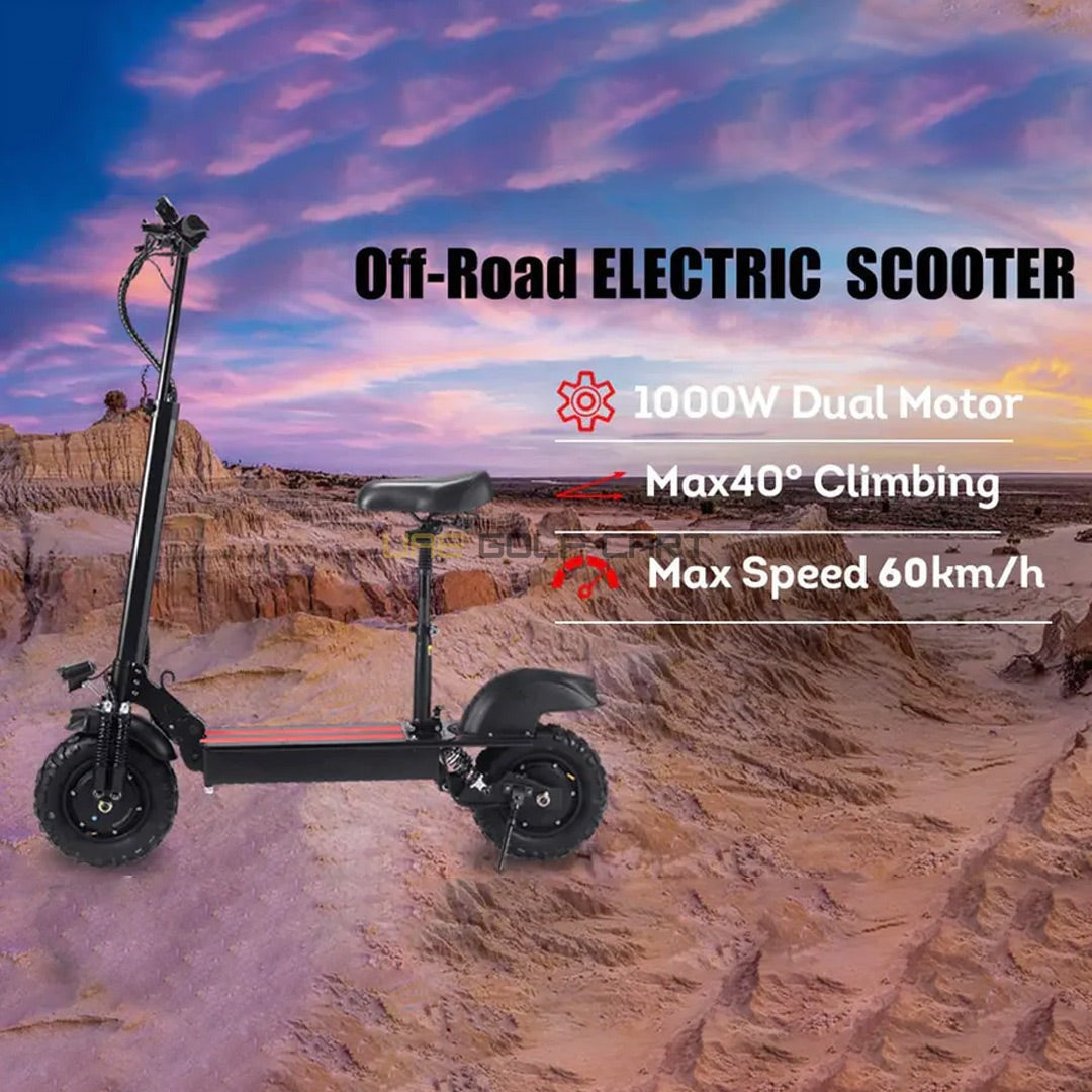 Off Road Dual Motor Electric Scooter 6000W 48V 15Ah 70km/h Max Speed 11" Tires Full Suspension - Foldable Electric Scooters - Photo 16 | UAE Golf Cart