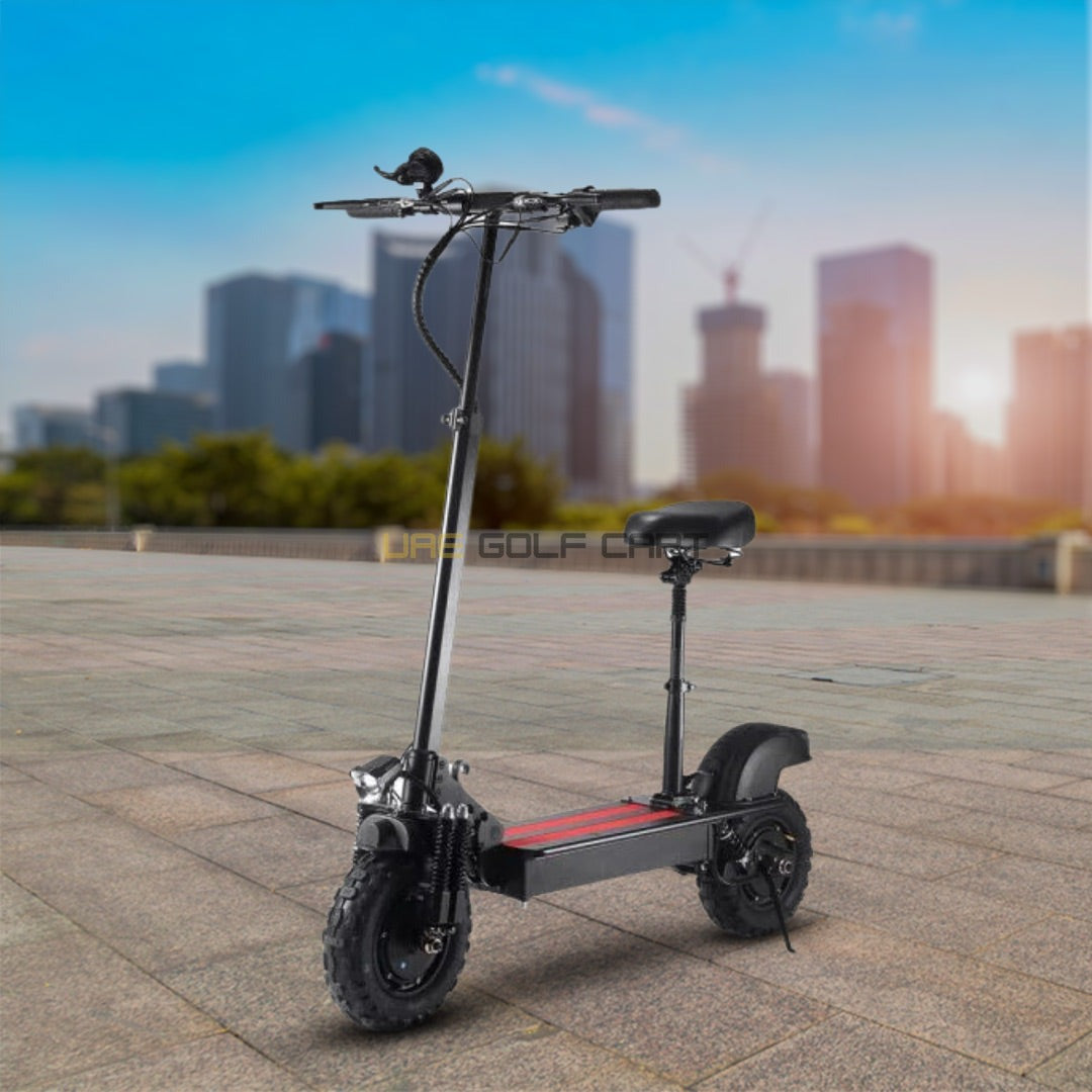 Off Road Dual Motor Electric Scooter 6000W 48V 15Ah 70km/h Max Speed 11" Tires Full Suspension - Foldable Electric Scooters - Photo 6 | UAE Golf Cart