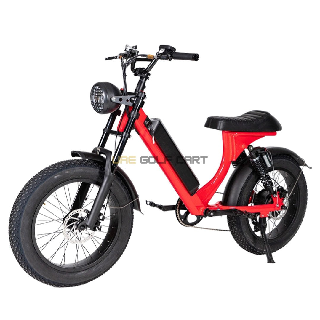 Turbo Fat Tyre Electric Bike 48V with Removable Battery for Off-Road Adventures - Electric Bikes - Close Up | UAE Golf Cart
