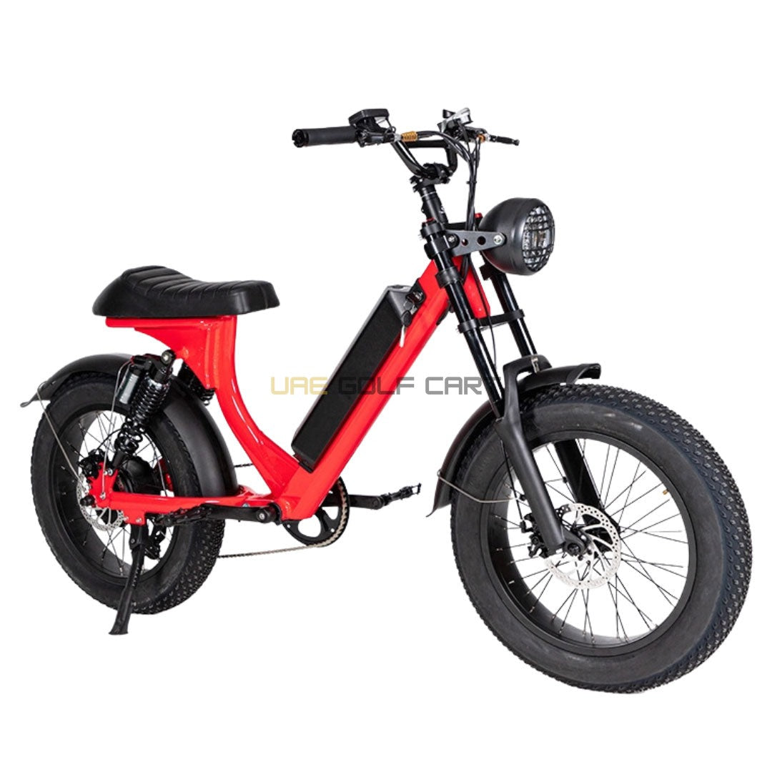 Buy Turbo Fat Tyre Electric Bike 48V with Removable Battery for Off-Road Adventures - Electric Bikes at UAE Golf Cart