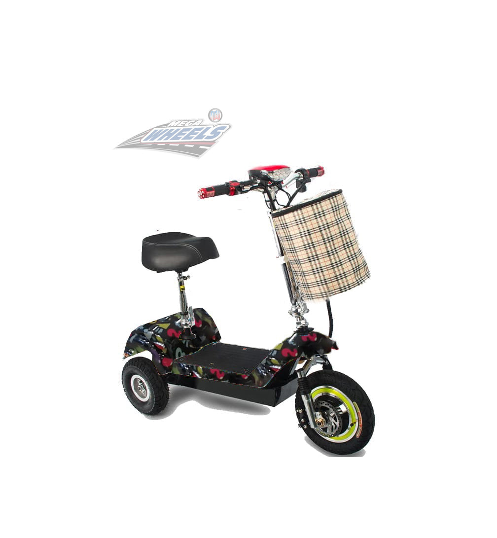 UAE Golf Cart 3 Wheel Electric Scooter 350W 25 km/h 36V 12Ah Foldable with Seat and Basket 100-120kg Load - View 1