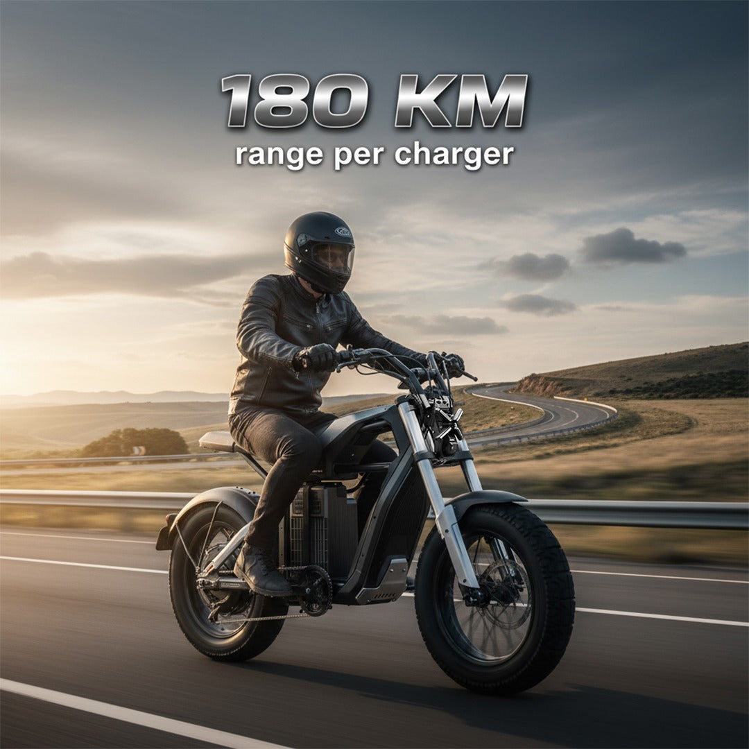 UAE Golf Cart 3000W Electric Bike with 1440Wh Battery, 90km Range, 35mph Top Speed, Hydraulic Disc Brakes, Dual Suspension – Off‑Road Use - View 5
