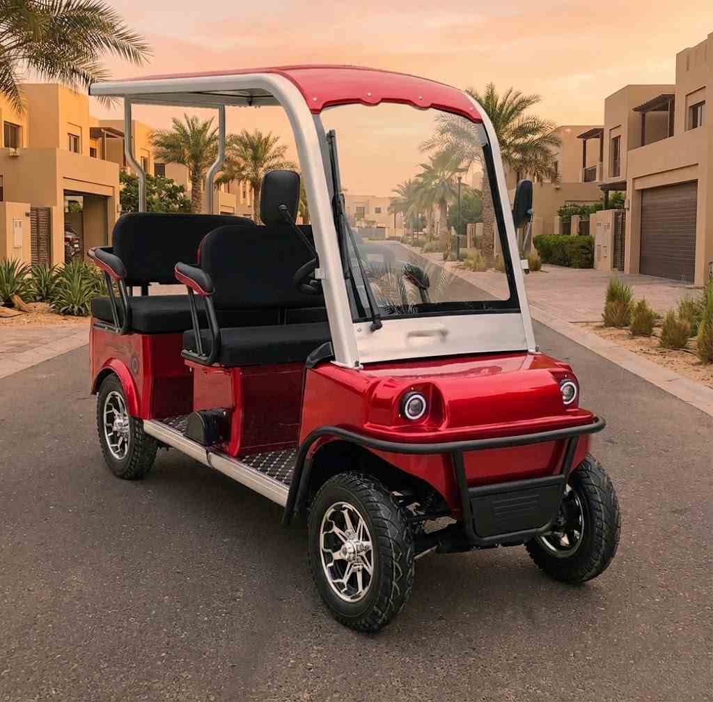 UAE Golf Cart - 4 Seater Electric Community Golf Cart with 60V Battery and Regenerative Braking