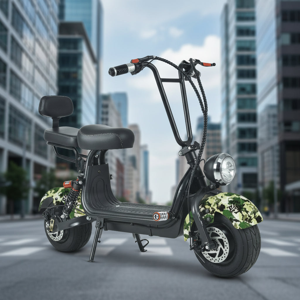 UAE Golf Cart 48V 1000W Mini Fat Tyre Electric Scooter with Removable Battery and Dual Seat - View 1