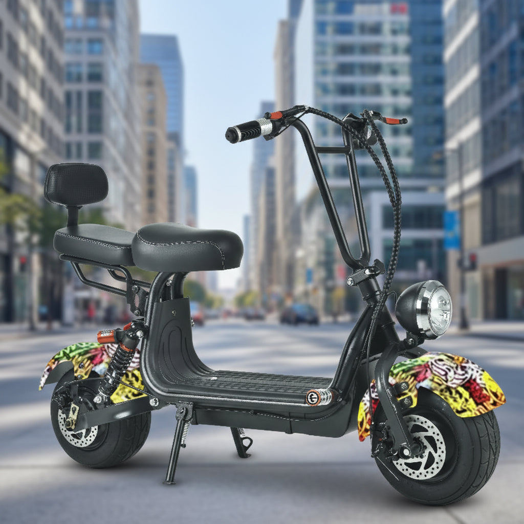 UAE Golf Cart 48V 1000W Mini Fat Tyre Electric Scooter with Removable Battery and Dual Seat - View 12