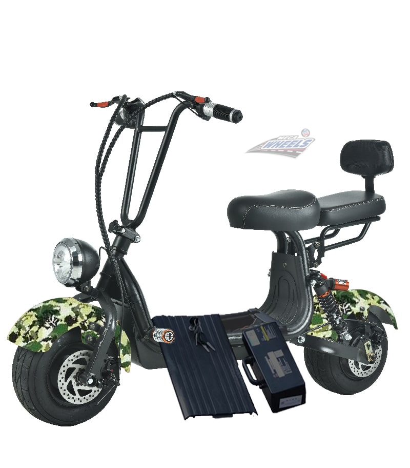 UAE Golf Cart 48V 1000W Mini Fat Tyre Electric Scooter with Removable Battery and Dual Seat - View 15