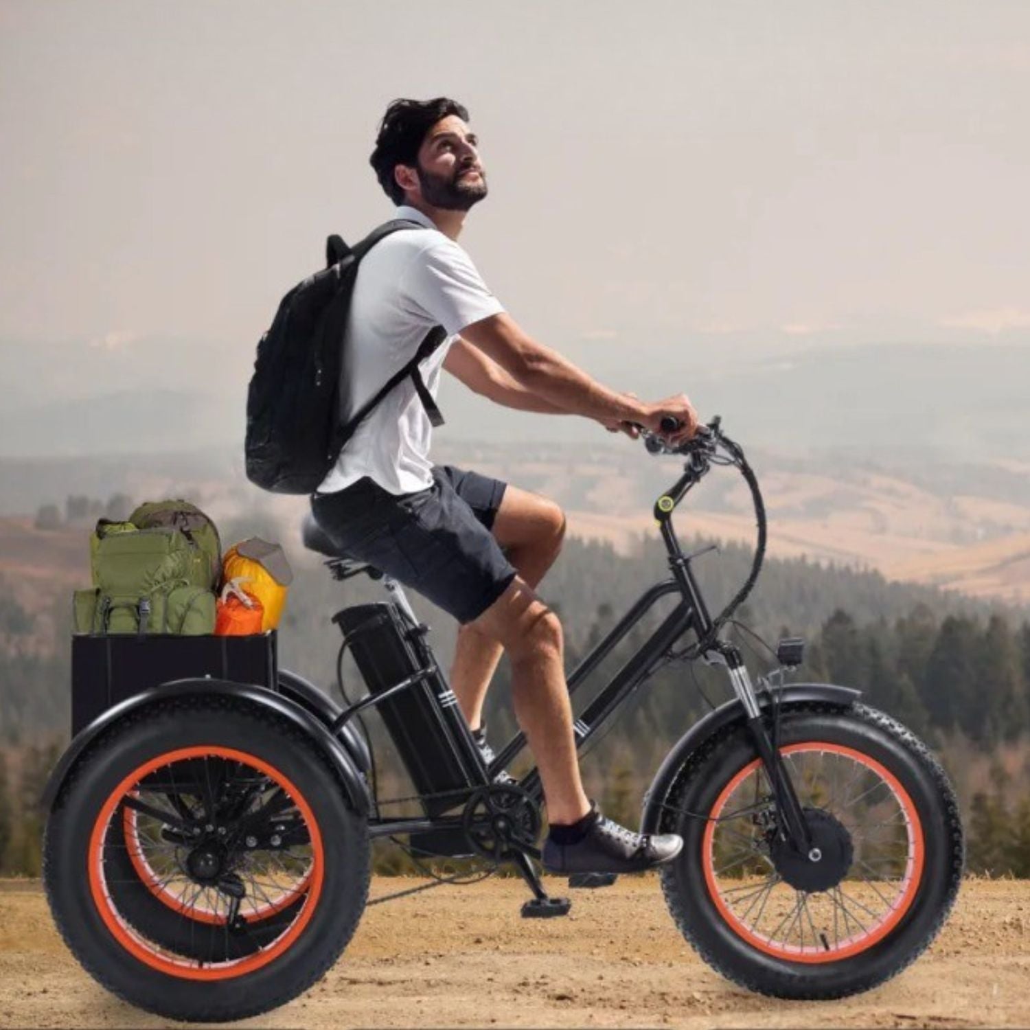 UAE Golf Cart 48V 15.6Ah Electric Tricycle with 750W Motor, Fat Tires, Dual Disk Brakes, 35 km/h Top Speed, 20 Inch Wheels, Comfortable Seat