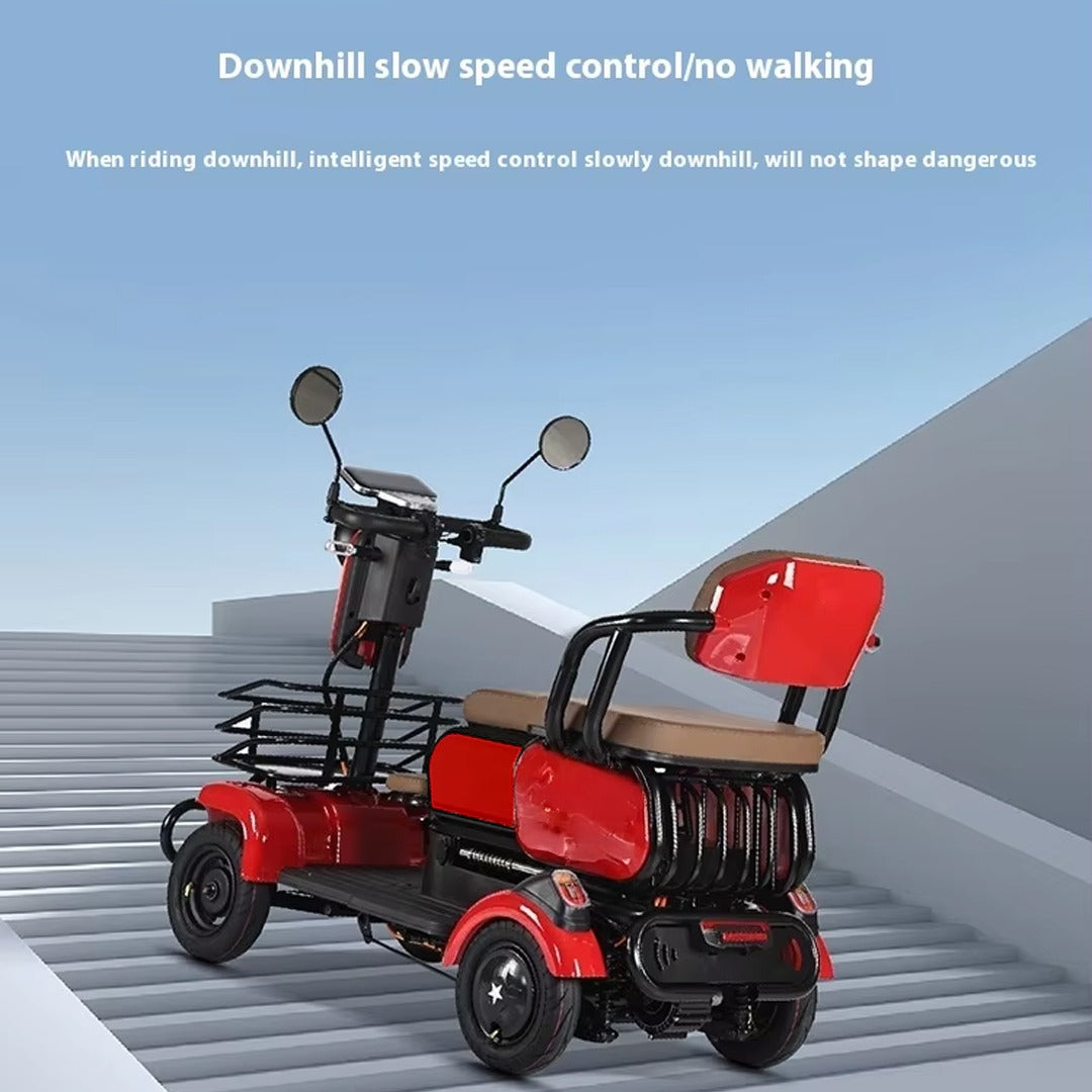 UAE Golf Cart 48V 4-Wheel Electric Scooter with Sliding Seats for 3 Passengers, 600W Motor, 30km Range - View 4