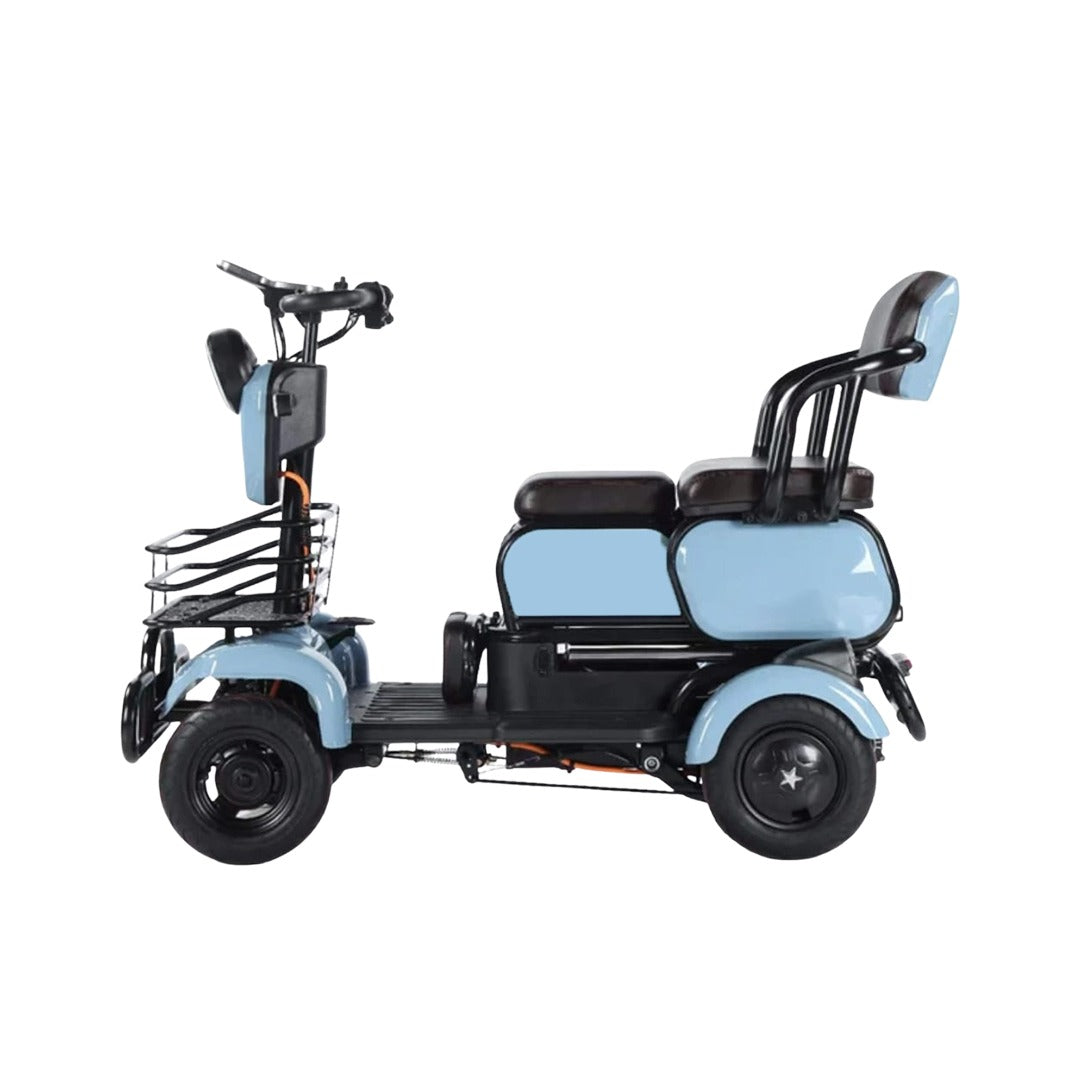 UAE Golf Cart 48V 4-Wheel Electric Scooter with Sliding Seats for 3 Passengers, 600W Motor, 30km Range - View 6