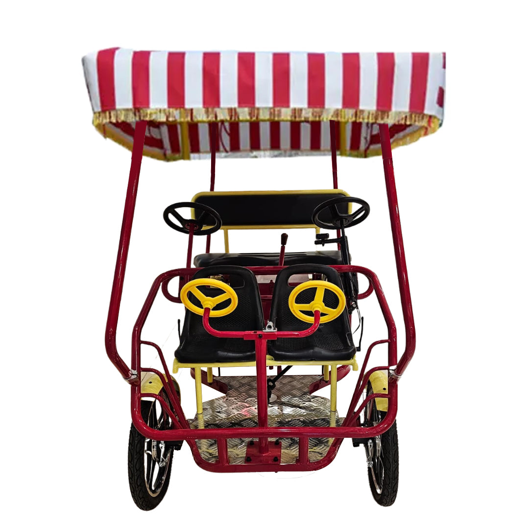 UAE Golf Cart 48V 500W Electric Surrey Quadracycle with Canopy for 4 Persons, 300kg Capacity - View 3
