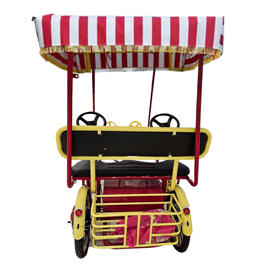 UAE Golf Cart 48V 500W Electric Surrey Quadracycle with Canopy for 4 Persons, 300kg Capacity - View 6